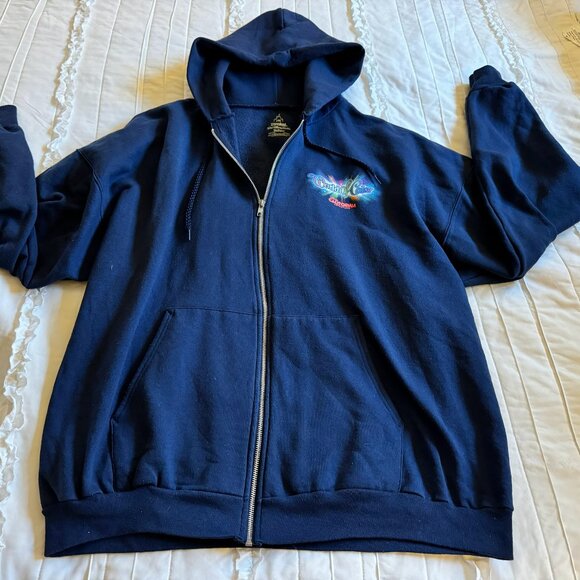 Disney Parks California Adventure World of Color Zip Up Hoodie 2XL Navy - Picture 1 of 8
